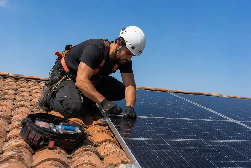 Maintenance et monitoring de panneaux solaires à Saou