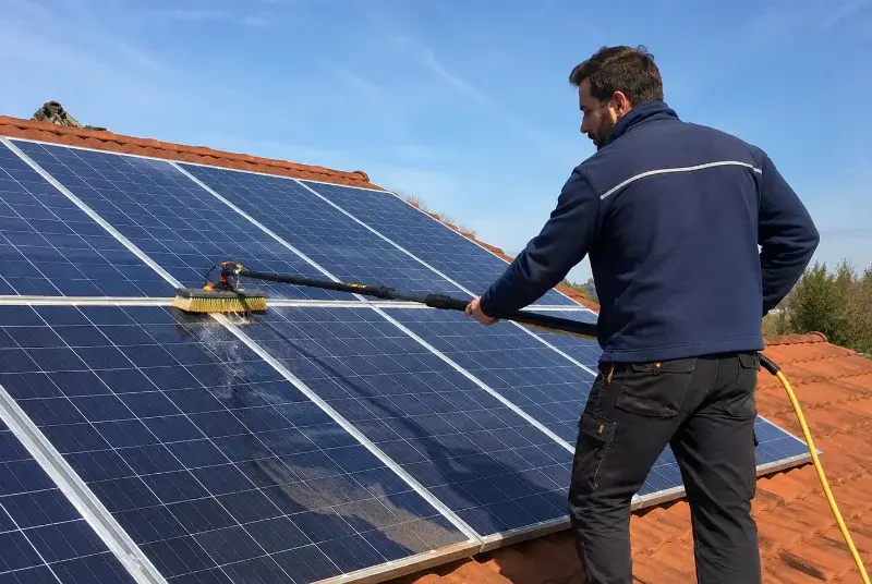Nettoyage et entretien de panneaux solaires à Saou